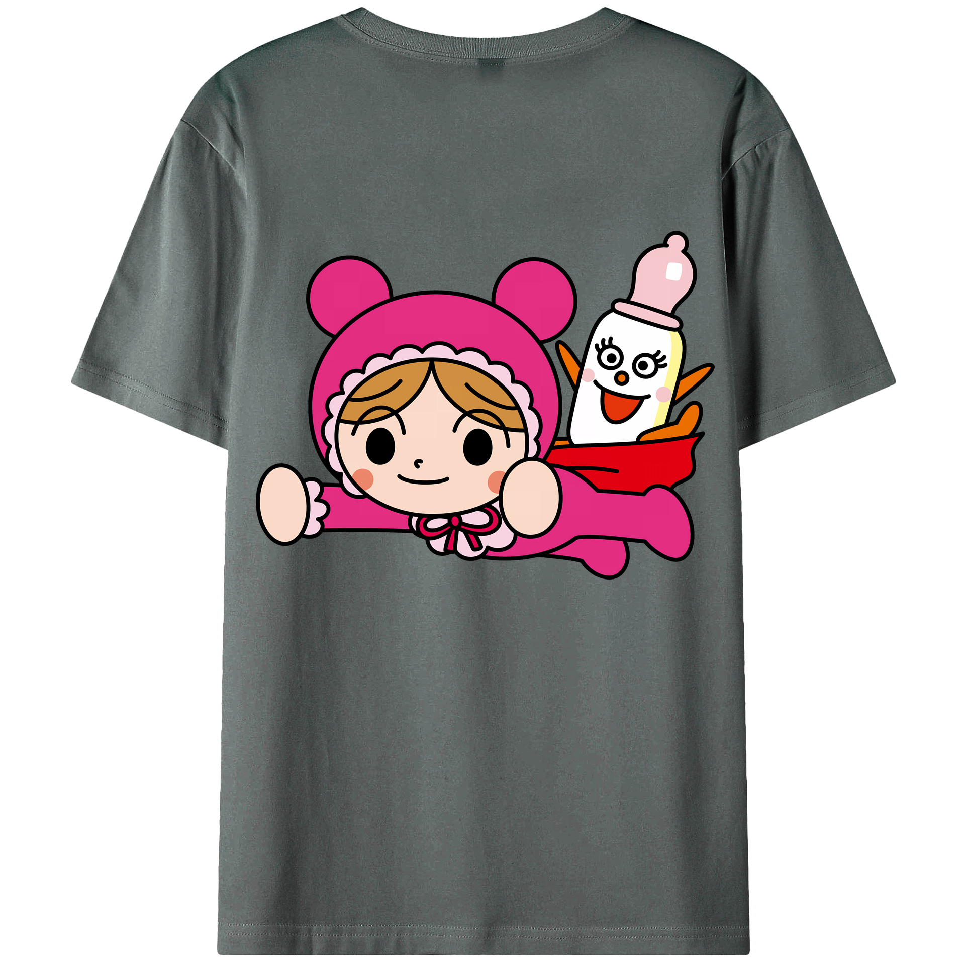 （画像用） アンパンマン Anpanman 綿100％ メンズ半袖Tシャツ（バックプリント） 通気性